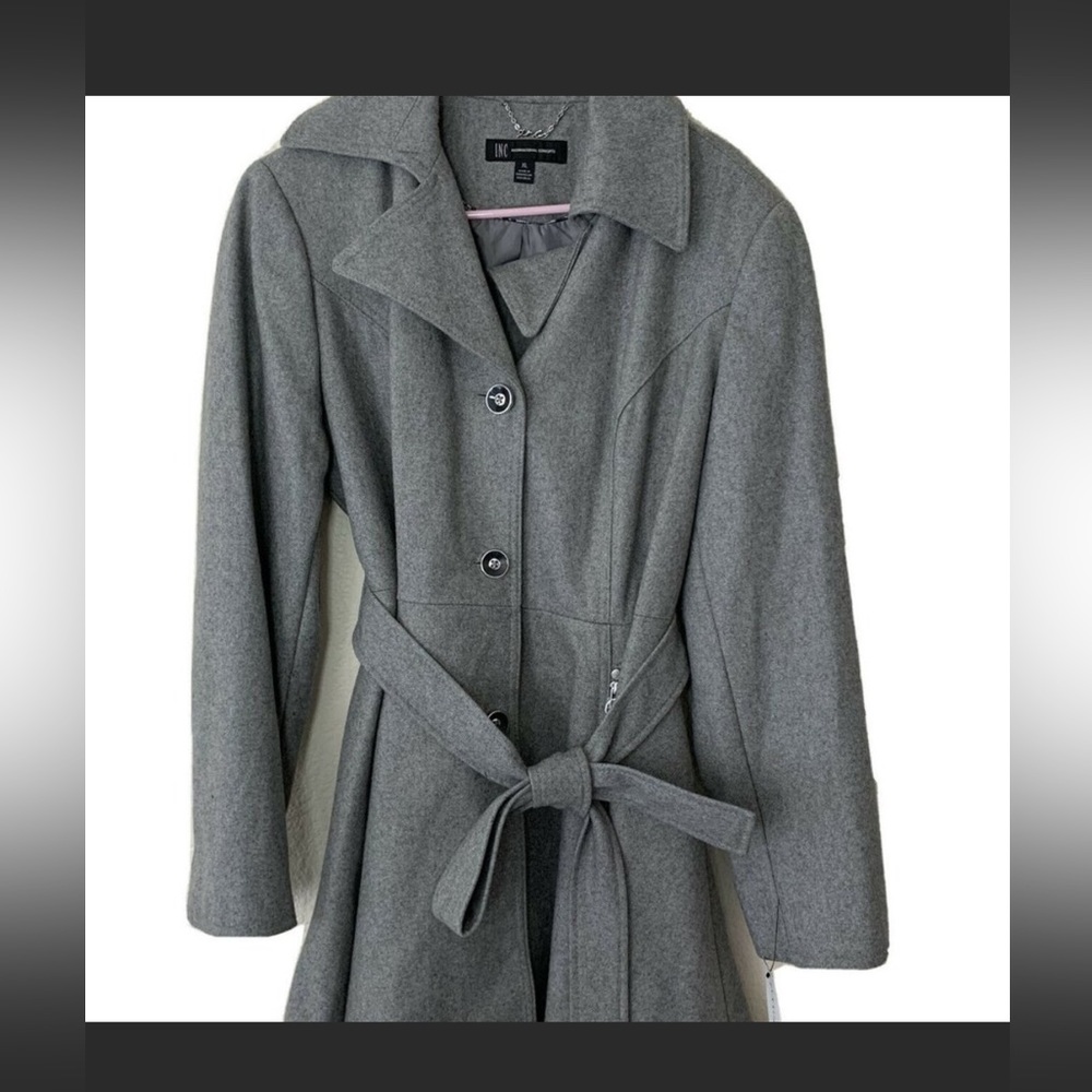 INC International Concepts XL Wool Coat Skirted Jacket